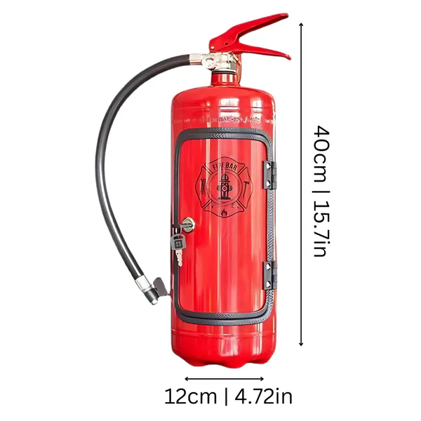 Firebar™ Vintage Mini-Bar | Unique Fire Extinguisher Design