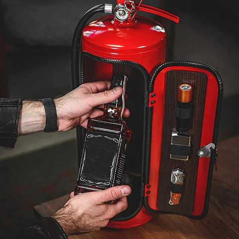 Firebar™ Vintage Mini-Bar | Unique Fire Extinguisher Design