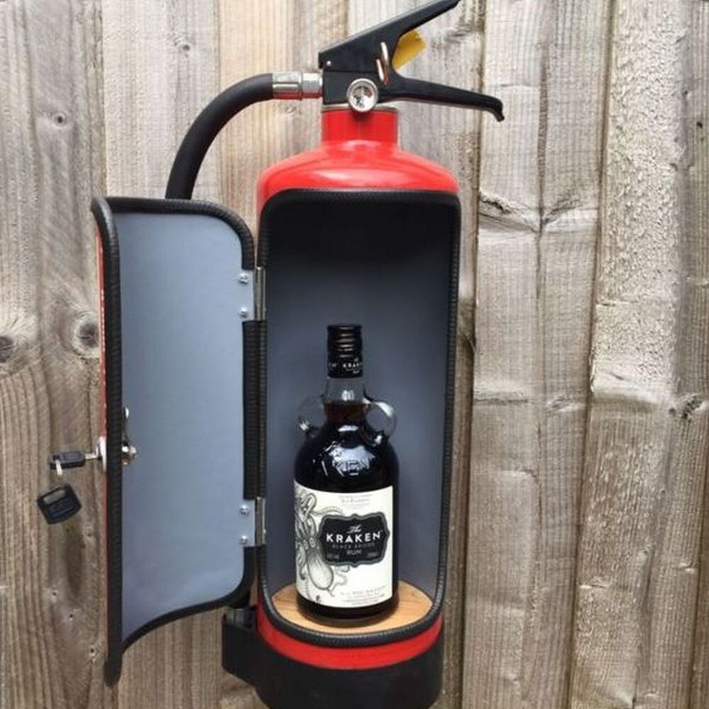 Firebar™ Vintage Mini-Bar | Unique Fire Extinguisher Design