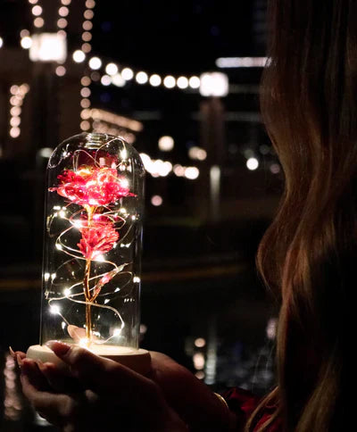 Handgemaakte LED Roos in Stolp | Luxe Decoratie voor Romantiek en Stijl
